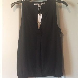 Black sleeveless top